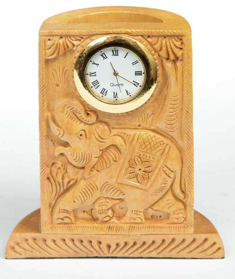 foto stoln� hodiny vy�ez�van� se slonem